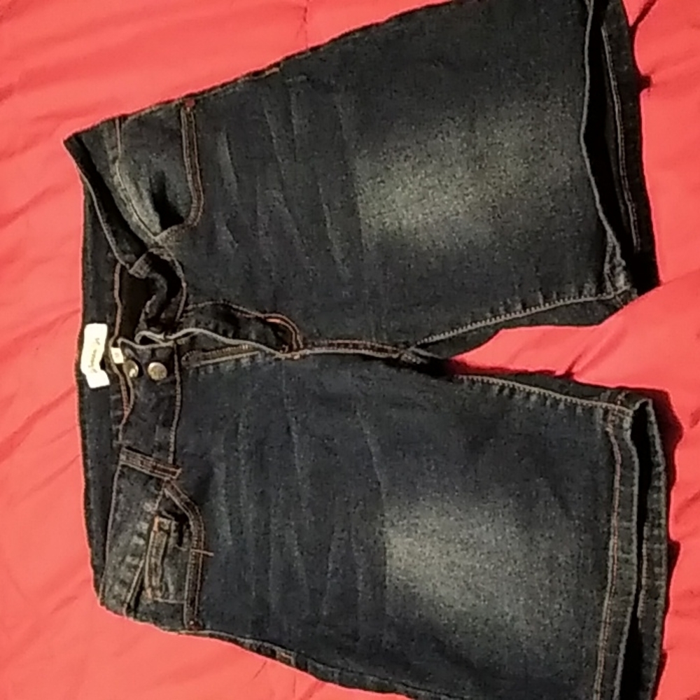 Blue denim shorts